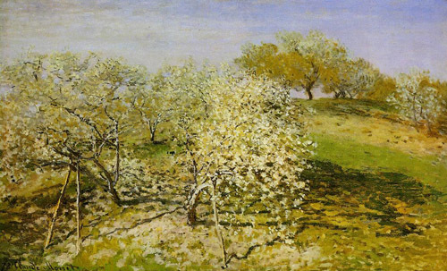 Springtime (aka Apple Trees in Bloom) 1873  by Claude Monet Oil Painting reproduction
