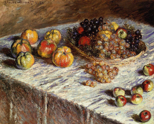 Still Life - Apples and Grapes2 1879  by Claude Monet Oil Painting reproduction