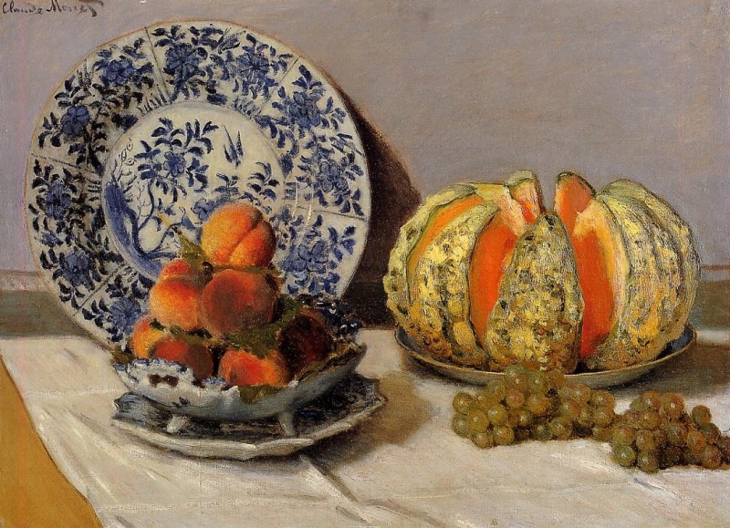 Still Life with Melon 1872  by Claude Monet Oil Painting reproduction