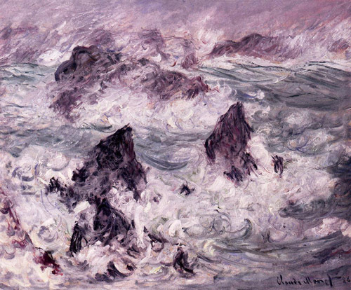 Storm at Belle-Ile1 1886  by Claude Monet Oil Painting reproduction