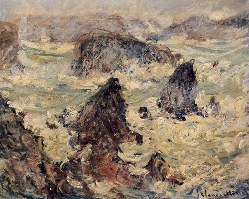 Storm at Belle-Ile2 1886  by Claude Monet Oil Painting reproduction