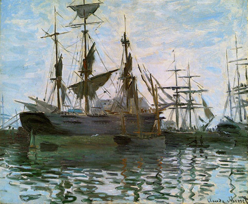 Study of Boats (aka Ships in Harbor) 1873  by Claude Monet Oil Painting reproduction