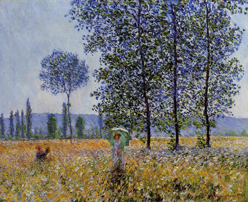 Sunlight Effect under the Poplars 1887  by Claude Monet Oil Painting reproduction