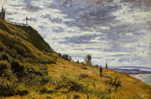 Taking a Walk on the Cliffs of Sainte-Adresse 1867  by Claude Monet Oil Painting reproduction