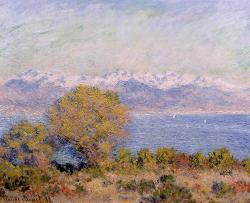The Alps Seen from Cap dAntibes 1888  by Claude Monet Oil Painting reproduction