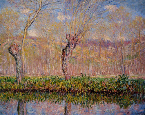 The Banks of the River Epte in Spring 1885  by Claude Monet Oil Painting reproduction