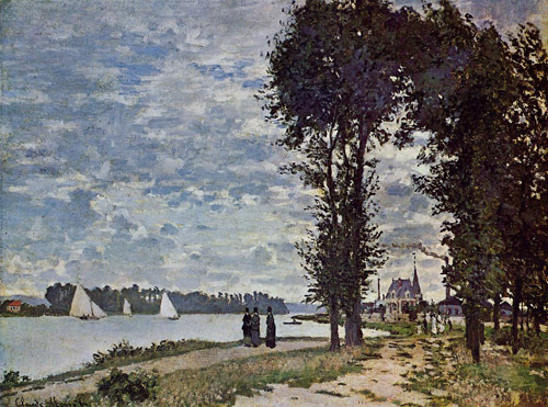 The Banks of the Seine at Argenteuil 1872  by Claude Monet Oil Painting reproduction