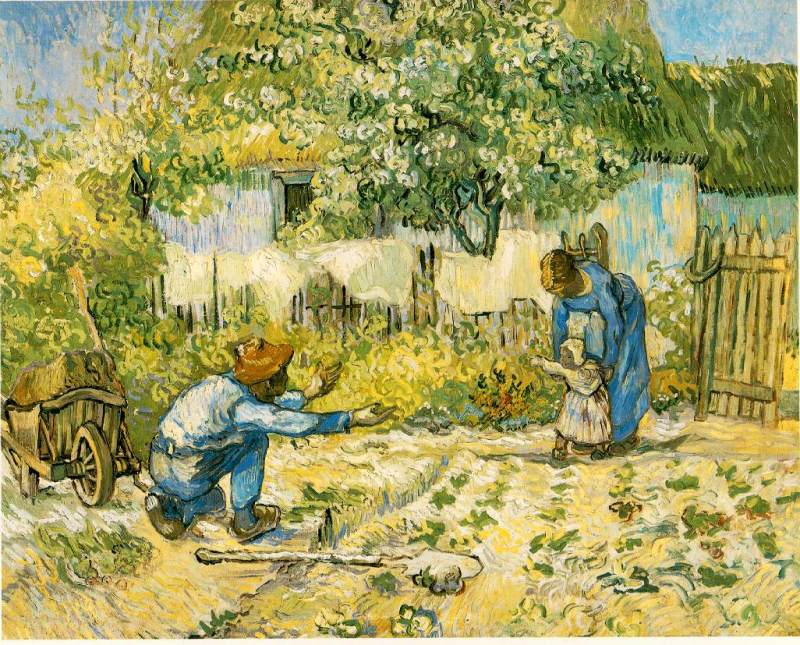 First Steps   1890  by Vincent Van Gogh Oil Painting reproduction