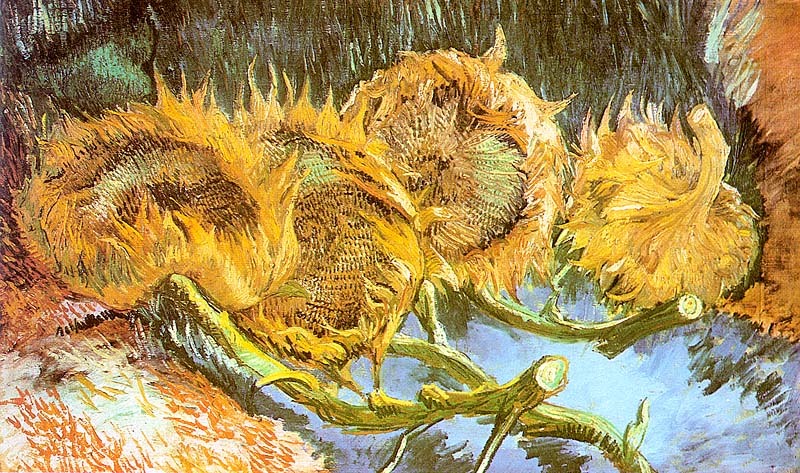 Four Cut Sunflowers, 1887 by Vincent Van Gogh Oil Painting reproduction