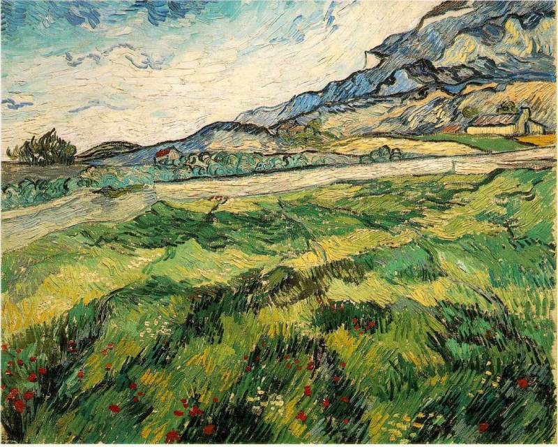 Green Wheat Field   1889  by Vincent Van Gogh Oil Painting reproduction