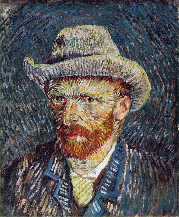 Self-Portrait with Felt Hat   1887-88 by Vincent Van Gogh Oil Painting reproduction