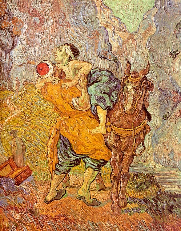 The Good Samaritan (version of Delacroix painting), 1890  by Vincent Van Gogh Oil Painting reproduction