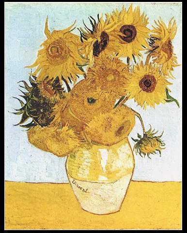 The vase with 12 sunflowers by Vincent Van Gogh Oil Painting reproduction