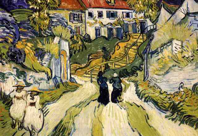  Stairway at Auvers, 1890  by Vincent Van Gogh Oil Painting reproduction