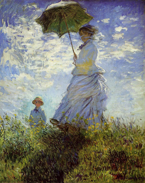 The Walk Woman with a Parasol 1875  by Claude Monet Oil Painting reproduction