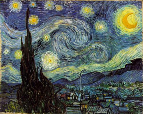 The Starry Night  1889   by Vincent Van Gogh Oil Painting reproduction