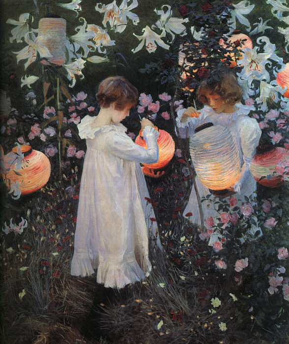 Carnation, Lily, Lily, Rose, 1885-86 by Sargent, John Singer Oil Painting reproduction