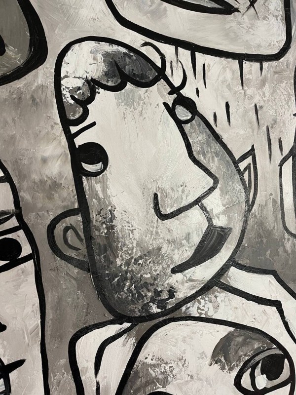 Modern Hand-Painted Abstract Figurative Art | Wall Art Canvas Paintings details 