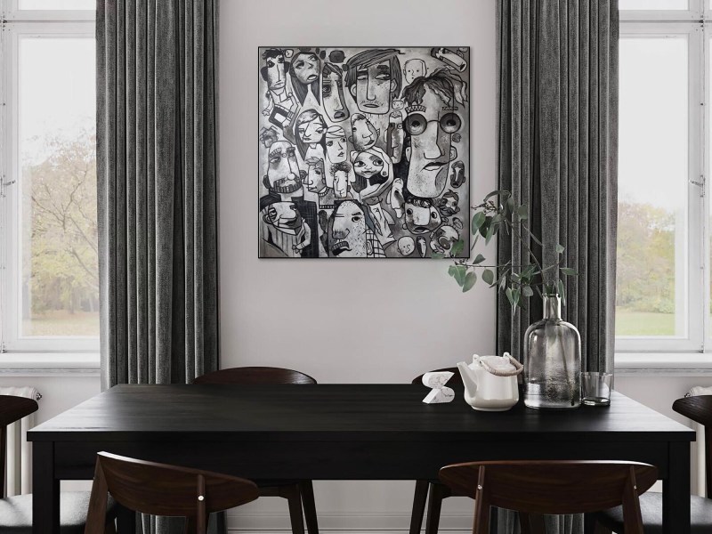 Modern Hand-Painted Abstract Figurative Art | Wall Art Canvas Paintings living room 2