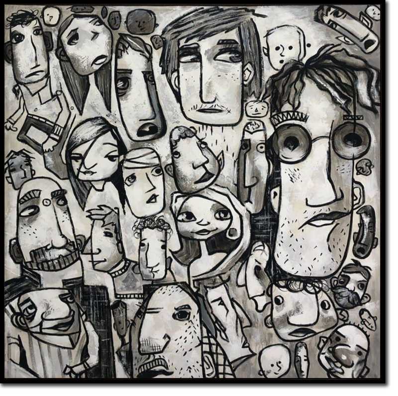 Modern Hand-Painted Abstract Figurative Art | Wall Art Canvas Paintings