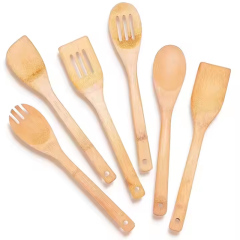 6 pcs Cooking Tool  Wood Bamboo Kitchen Utensil Set