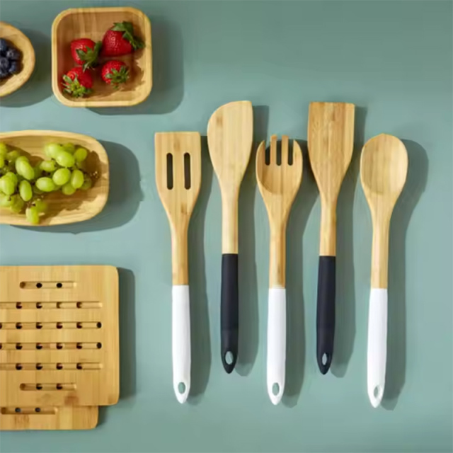 Wholesale Bamboo Kitchen Utensil Set 5 Pcs