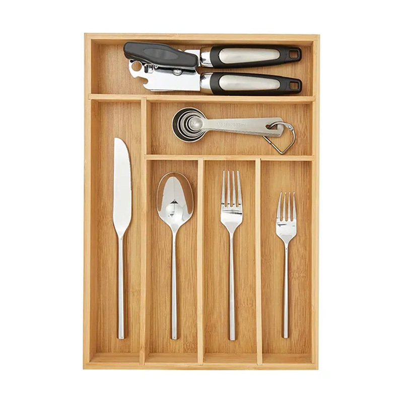 Wholesale Bamboo Cutlery Tray Drawer Organizer