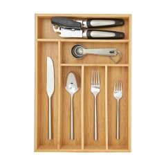 Wholesale Bamboo Cutlery Tray Drawer Organizer