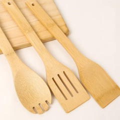 6 pcs Cooking Tool  Wood Bamboo Kitchen Utensil Set