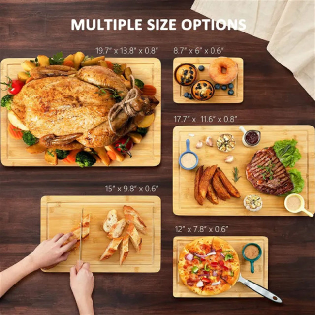 Wholesale Bamboo Cutting Board Chopping Block With Juice Groove
