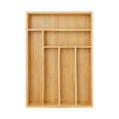 Wholesale Bamboo Cutlery Tray Drawer Organizer