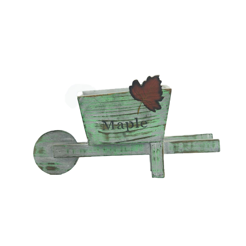 Wholesale Rustic Wooden Wheelbarrow Planter