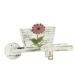 Wholesale Rustic Wooden Wheelbarrow Planter