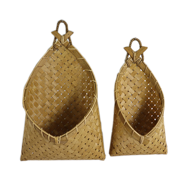 Hanging Basket Wooden Organizer Bag