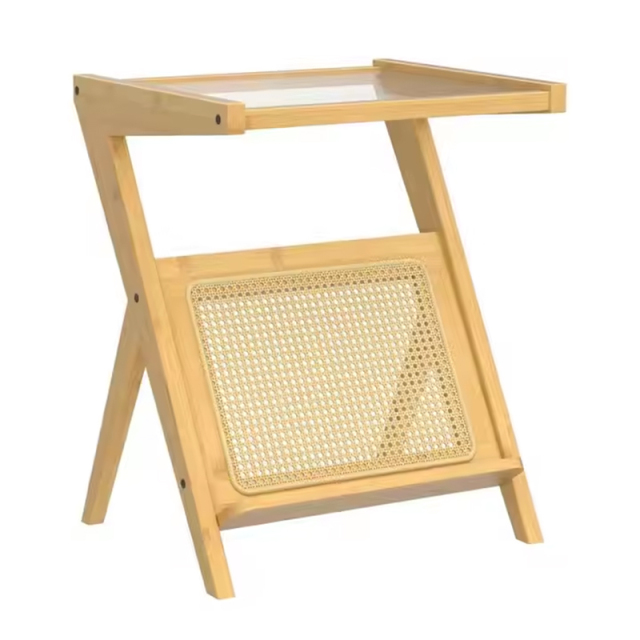 Bamboo Rattan Sofa Side Coffee Table