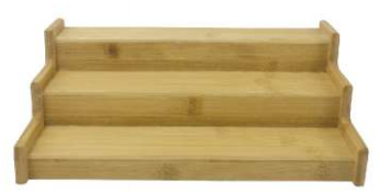 3 Tier Shelf Expandable Kitchen Natural Bamboo Spice Rack