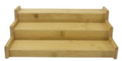 3 Tier Shelf Expandable Kitchen Natural Bamboo Spice Rack