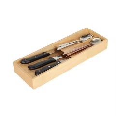Bamboo Kitchen Drawer Organizer Cutlery Tray