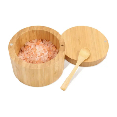 Bamboo Wood Spice Jar with Spoon
