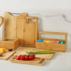 Bamboo Tea Bag Box Organizer