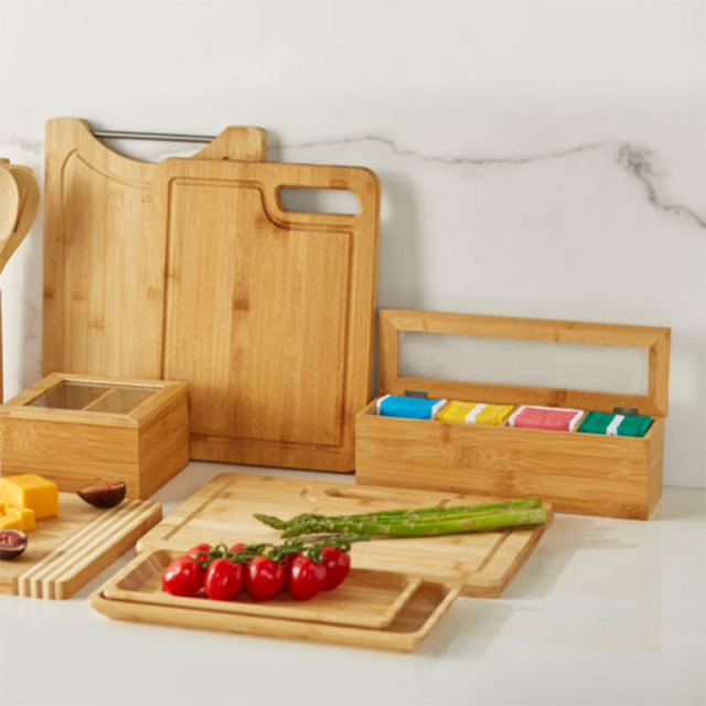 Bamboo Tea Bag Box Organizer