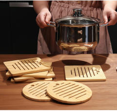 Bamboo Heat-Insulation Pot and Bowl Coasters