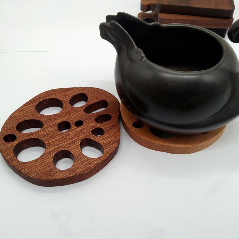 Factory Price Bamboo Wood Tea Set Cup Mat Coasters