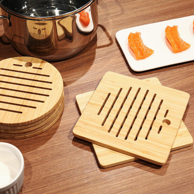 Bamboo Heat-Insulation Pot and Bowl Coasters
