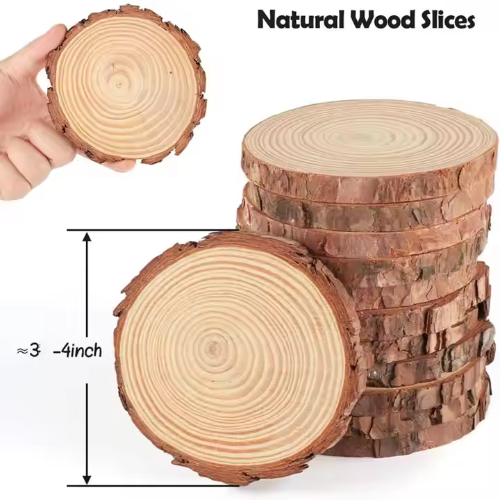 Laser EngravableSquare Round Acacia Wood Coaster