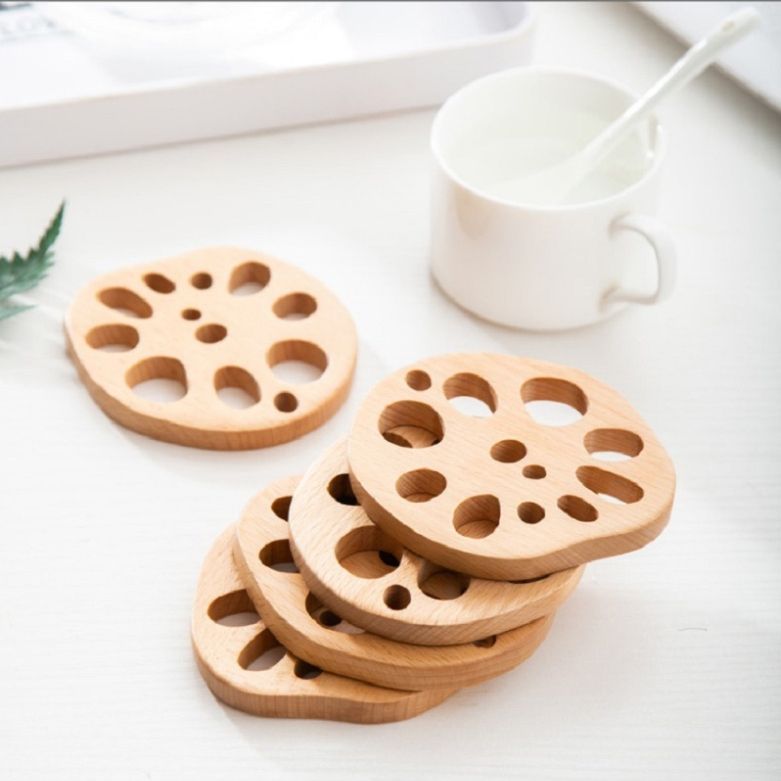 Factory Price Bamboo Wood Tea Set Cup Mat Coasters