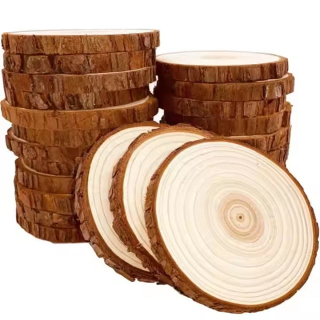 Laser EngravableSquare Round Acacia Wood Coaster