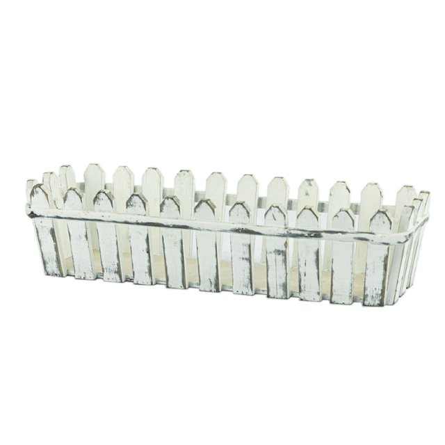 Rustic Wooden Fence Flower Planter Box