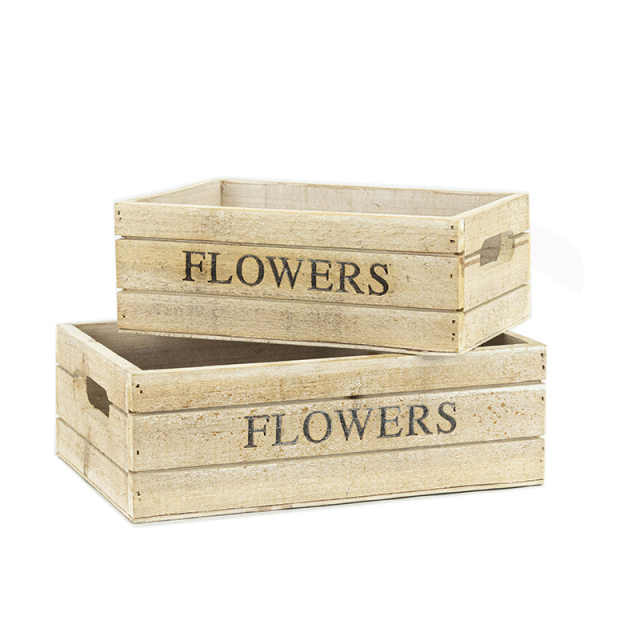 Small Antique Wood Planters For Garden