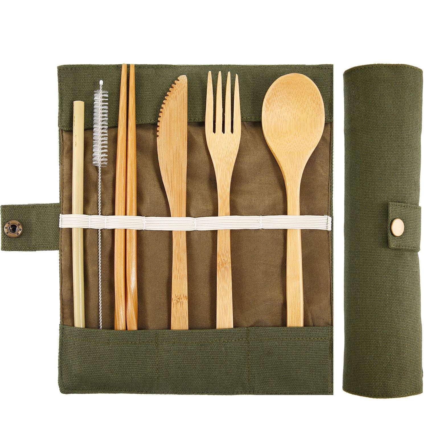 Bamboo Utensil  Set With Bag